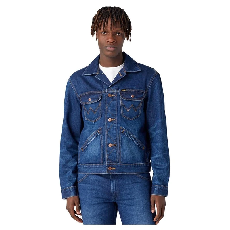 Wrangler Men's 124 Mj Denim jacket, FAR AWAY, S