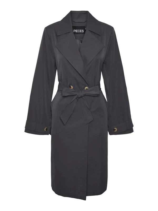 PIECES Women's Pcjikkie Trench Coat, Magnet, M