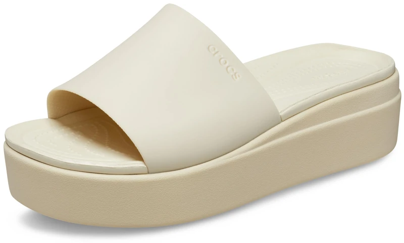 Crocs Women's Slide, Brooklyn Slide, Bone, 7 UK Women