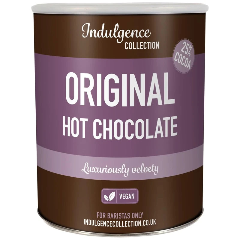 Indulgence Collection Original Hot Chocolate 2kg, 80 Servings - Premium, Sustainable Cocoa Powder - Rich and Velvety Drinking Chocolates Perfect for Any Occasion - Vegan Friendly