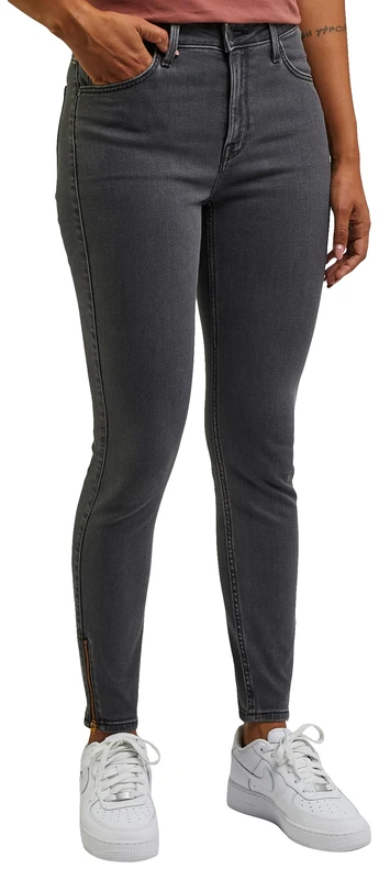 Lee Women's Scarlett high Zip Jeans, Moody Grey, 27W x 31L - Image 1