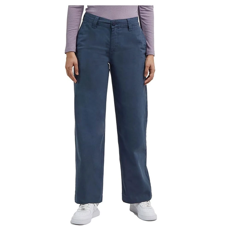 Lee Women's Straight Chinos Trousers, Deep Waters, 27W x 31L