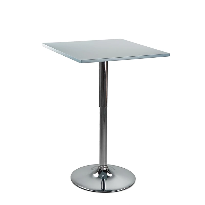 Brigros WeHome Bar Table, High Table, Height-Adjustable Living Room Table, Square Table or Round Table, Kitchen Table (Grey, Square)