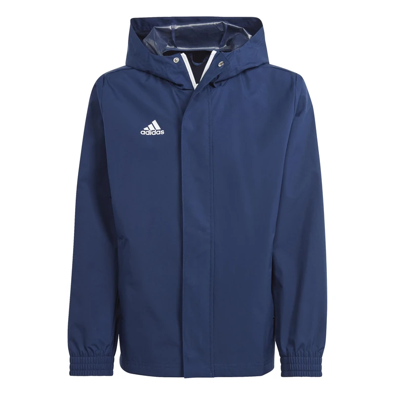 adidas Entrada 22 Kids All-Weather Jacket - Navy Blue, Size 5-6