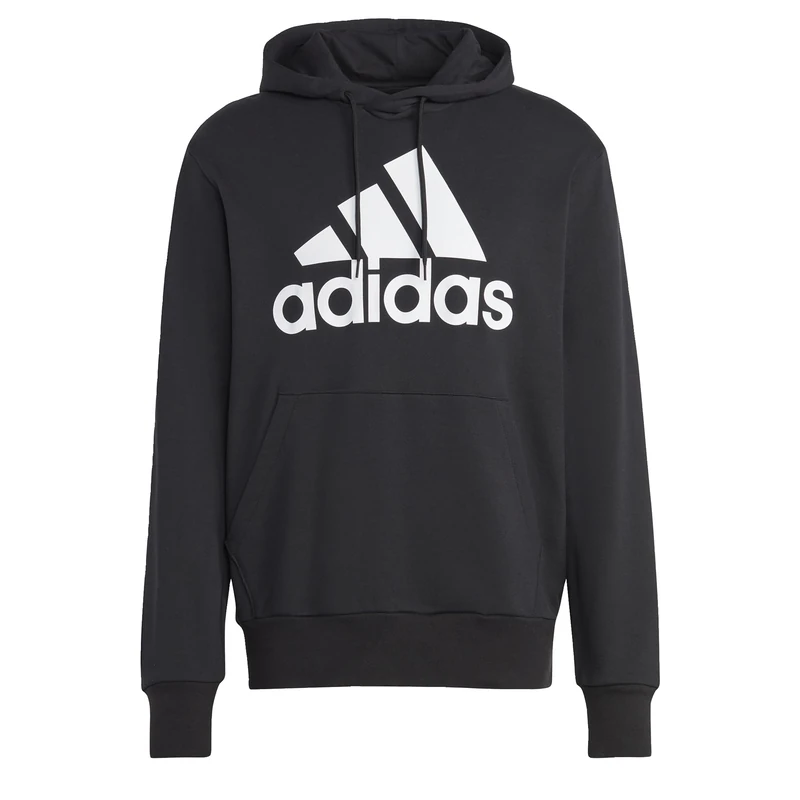 adidas Men's Essentials French Terry Big Logo Hoodie, Black, M