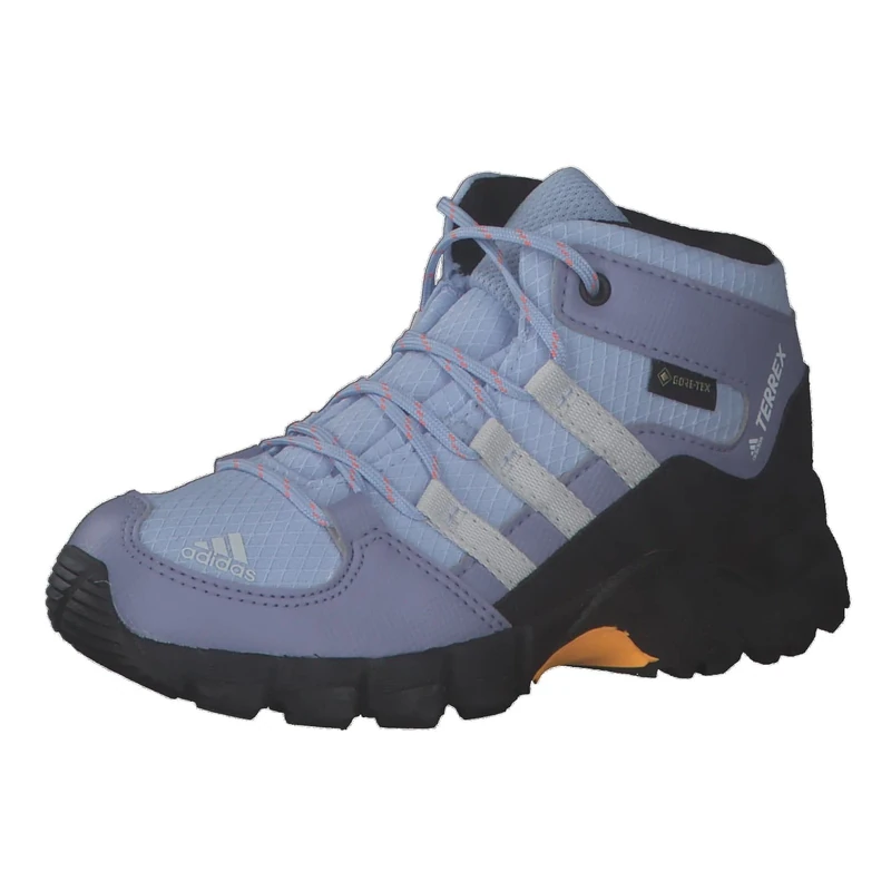 adidas Unisex Kids Terrex Mid Gore-TEX Hiking Shoes, Blue Dawn/Grey one/Solar Gold, 12.5 UK Child