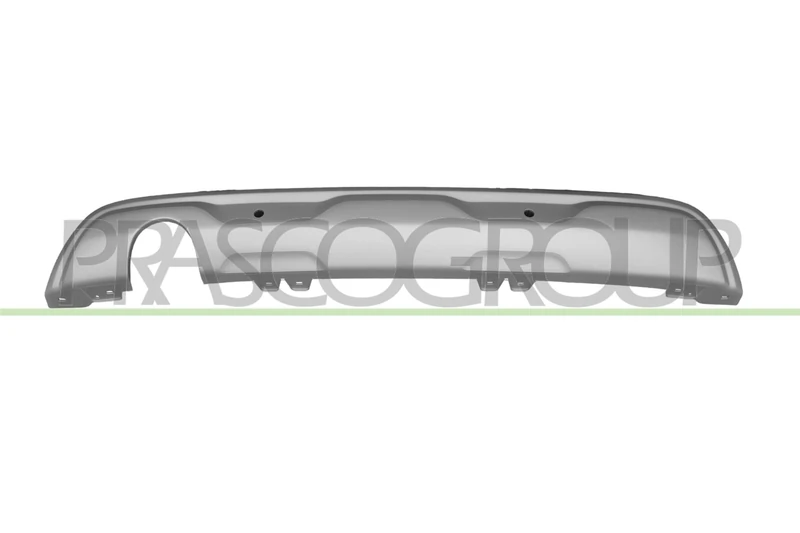 Spoiler rear bumper, silver