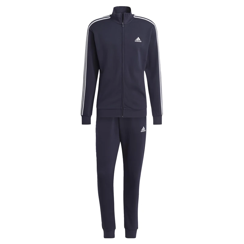 adidas Men's Basic 3-Stripes French Terry Track Suit, Legend Ink, S