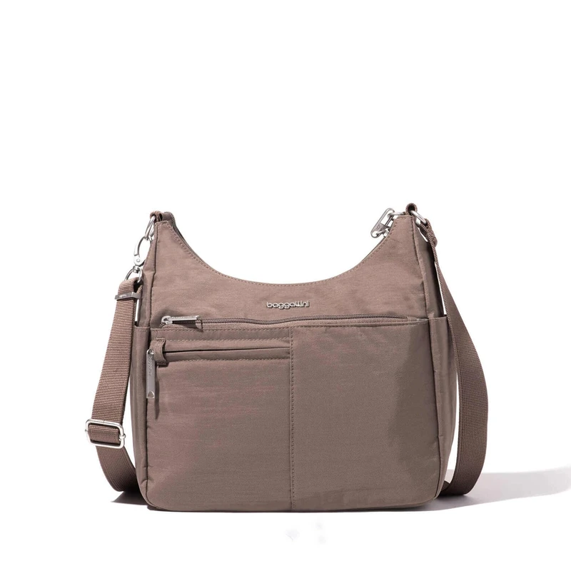 Baggallini Women's Securtex Anti-Theft Free time Crossbody Bag, Portobello, One Size UK