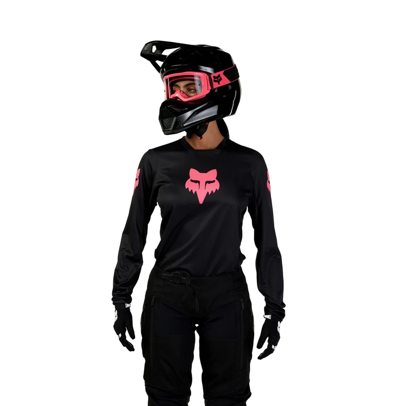Fox Racing Wmns Blackout Jersey, Windbreaker, Women's, Black, S