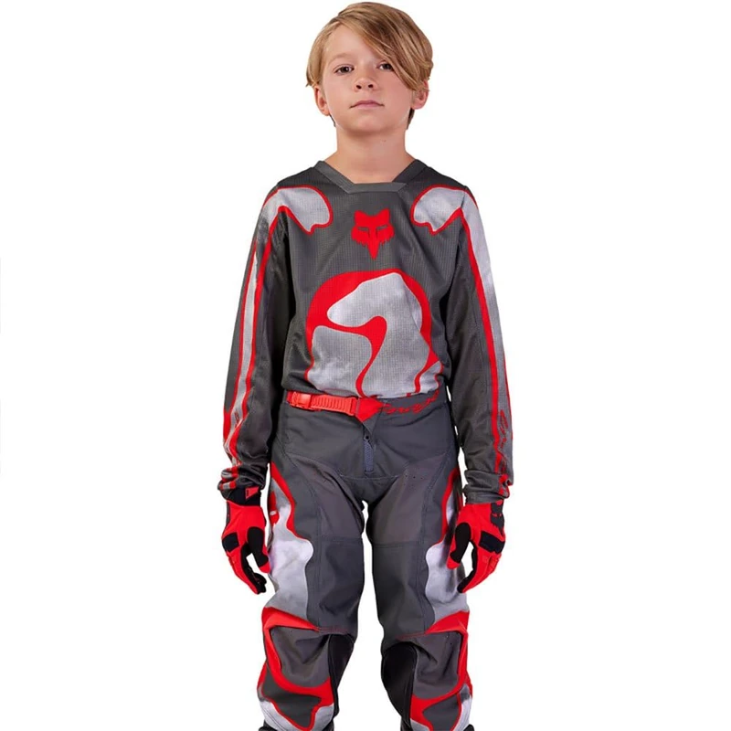 Fox Racing Youth 180 Atlas Motocross Pant, Grey/RED, 24