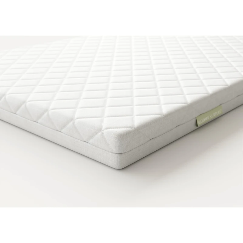 Mother Nurture Bundle of Classic Eco Fibre Cot Mattress, White, 120 x 60 x 10 cm + Waterproof Cot Mattress Protector, 120 x 60 cm