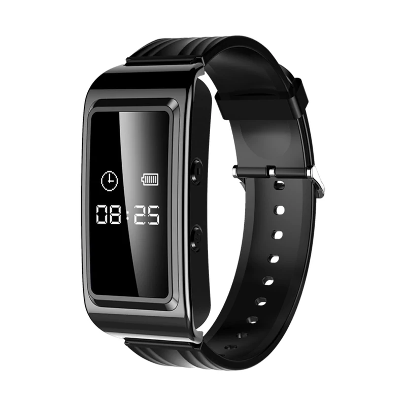 Camera Wristband, Noise Reduction Digital Voice Activated Recorder Watch, HD Sound Recording Device Sweat Proof Video Recorder Bracelet, 1920 X 1080 Image OTG Connection (128G)