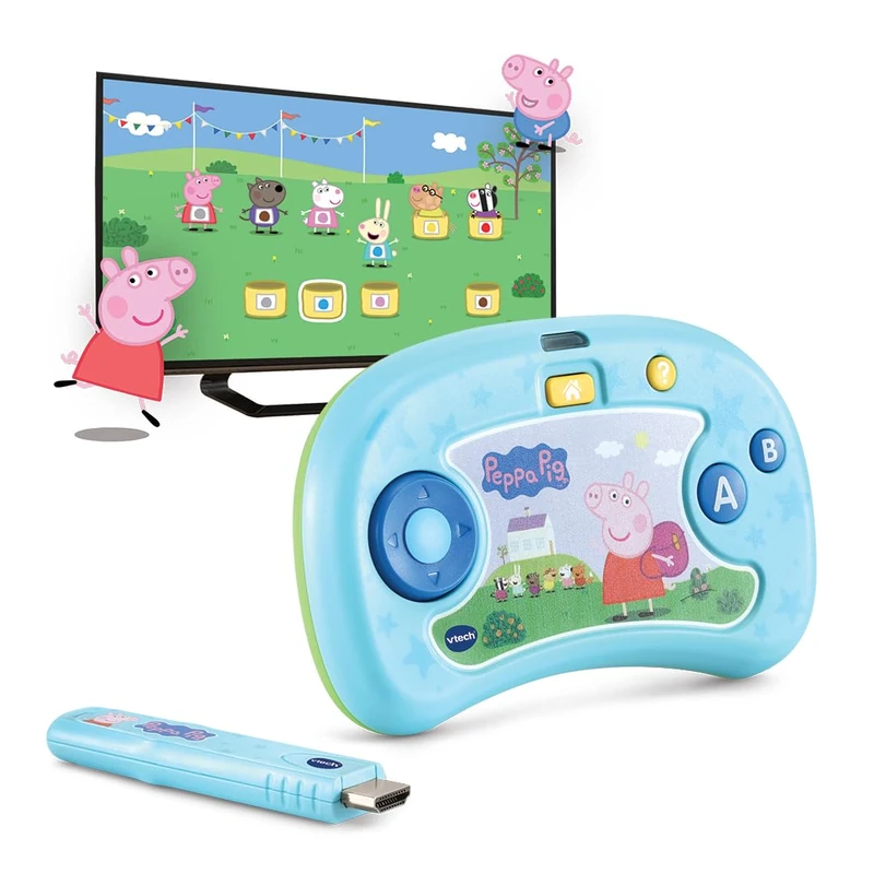 VTech - V.Smile TV New Generation Peppa Pig | Educational Console for Kids 3+ | Learn Counting, Vocabulary, Number Sequences | Amazon Exclusive | ESP Version