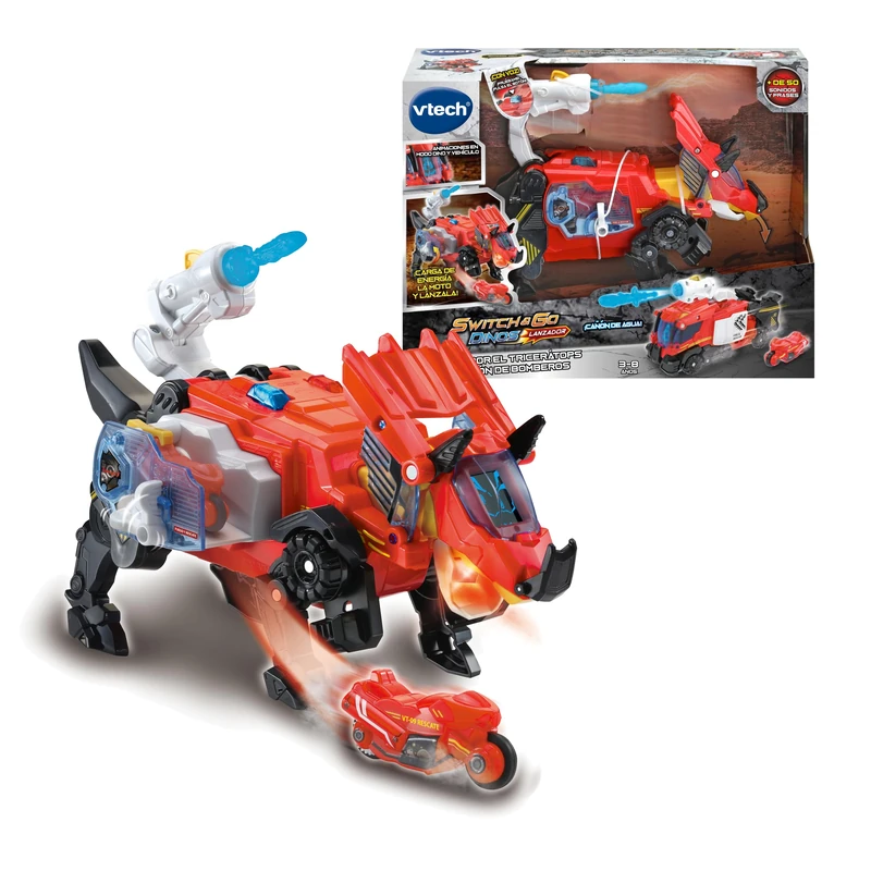 VTech Switch&Go Dinos Salvador the Triceratops Fire Truck
