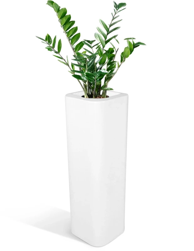 Kloris Column Pot Holder, Polyethylene, White, h 90