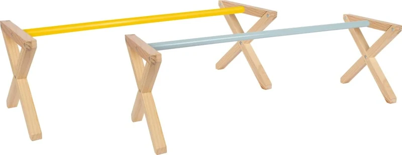 Small Foot Children's Cavaletti Hurdle Set, wood, jumping hurdles for the garden, for horse fans aged 3+ years, 12397, Blue