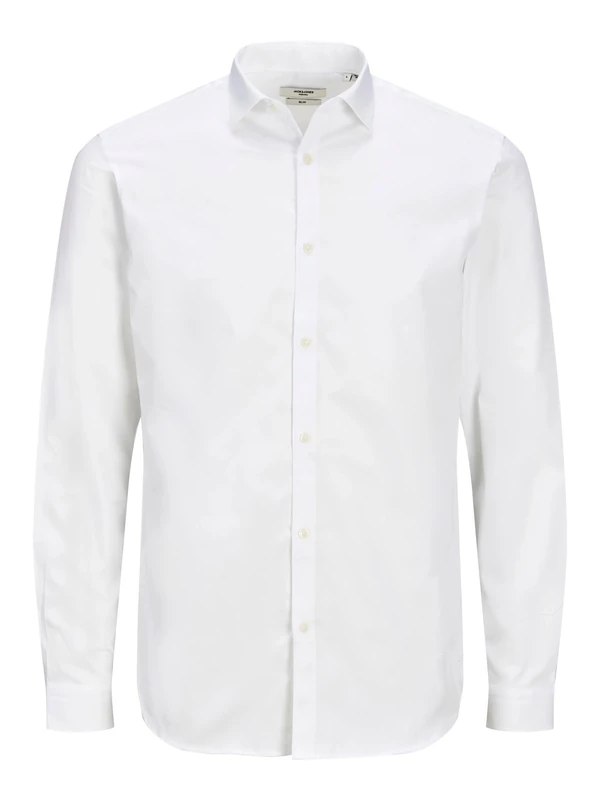JACK & JONES Men's Jprblacardiff Shirt L/S Ps Noos Shirt, White/fit: Loose fit, 6XL