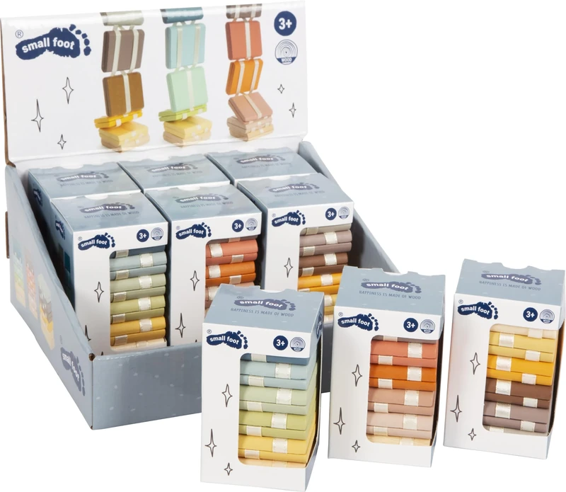 Small Foot Jacob's Ladder Display, made of wood, set of 9 magic clappers for kids aged 3+ years, develops logic, 12344