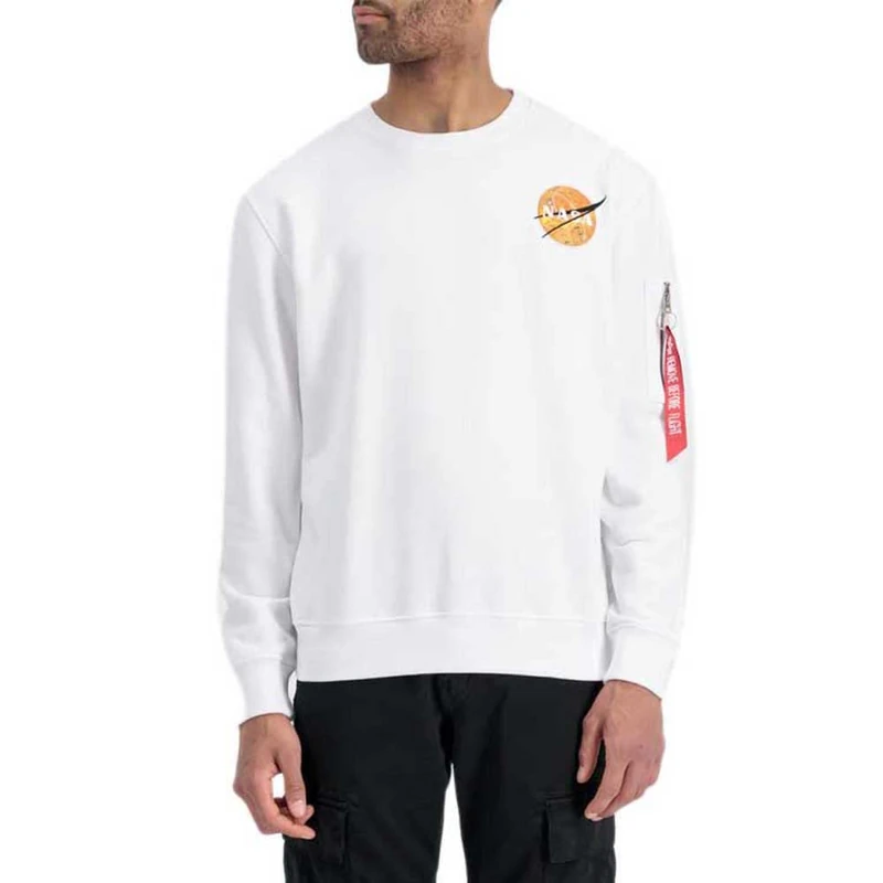 Alpha Industries NASA Davinci Sweatshirt for Men White
