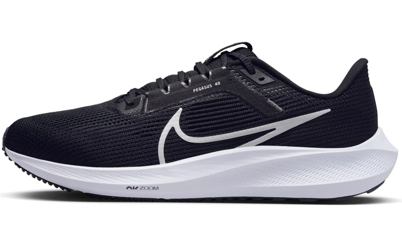 NIKE Men's Air Zoom Running Shoe, Black White Iron Grey, 6 UK
