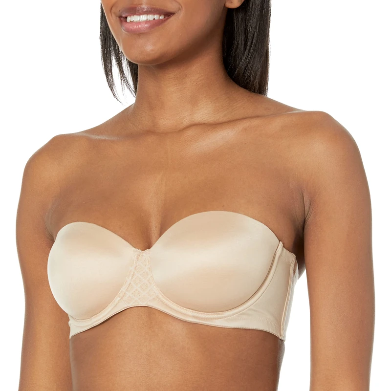 Bali Women's One Smooth U Strapless, Ultimate Stay in Place, 7-Way Multiway Underwire Bra, Full Coverage, Taupe, 38C
