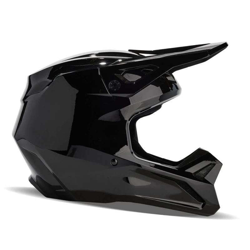 Fox Racing V1 Solid Helmet - Mips Technology, Ventilated, True-to-Size Fit, Removable Liner, Cheek Pads, MX & Off-Road Protection, Black, Size: XL