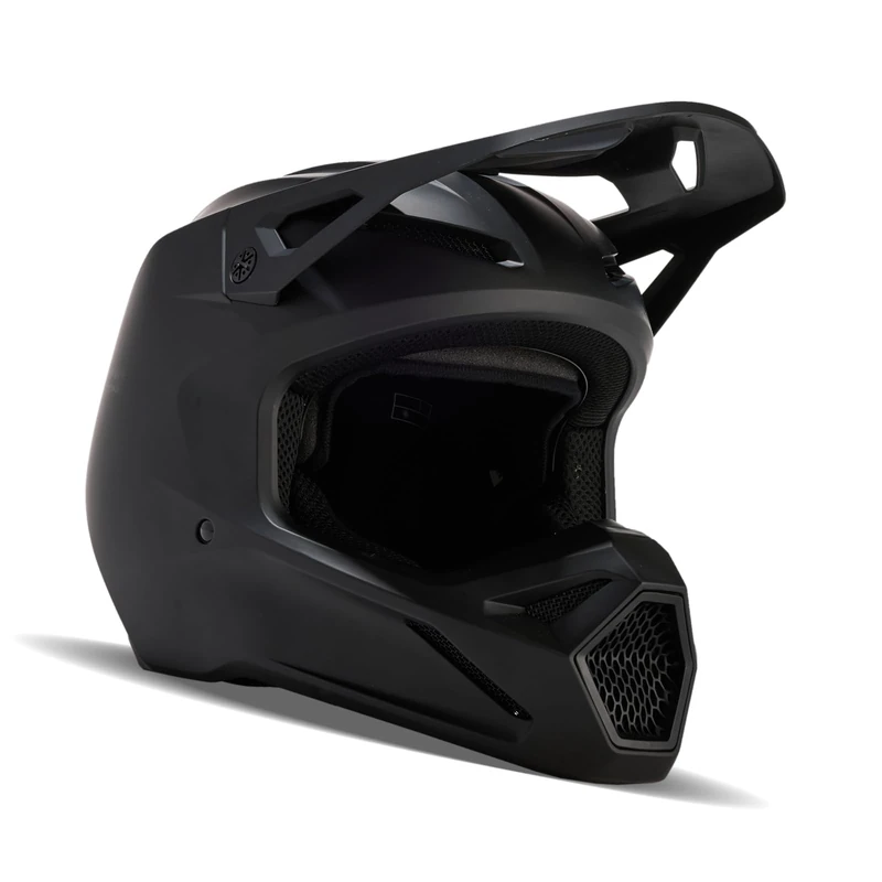 Fox Racing V1 Solid Helmet - Mips Technology, Ventilated Comfort, True-to-Size Fit, Removable Liner, Cheek Pads, Protection for MX & Off-Road, Matte Black, Size: 2X
