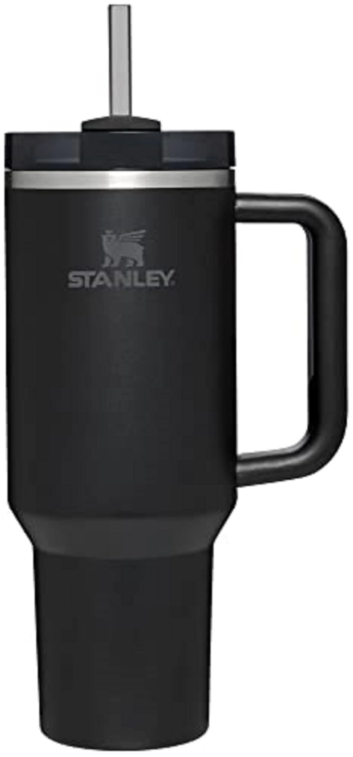 Stanley Quencher H2.0 FlowState Stainless Steel Vacuum Insulated Tumbler with Lid and Straw for Water, Iced Tea or Coffee, Smoothie and More, Black, 40 oz