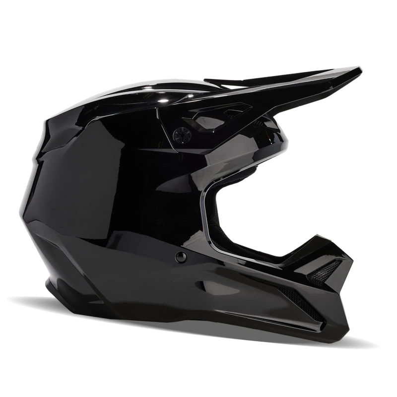 Fox Racing V1 Solid Helmet - Mips Technology, Ventilated, True-to-Size Fit, Removable Liner & Cheek Pads, MX & Off-Road Protection, Black, Size: L