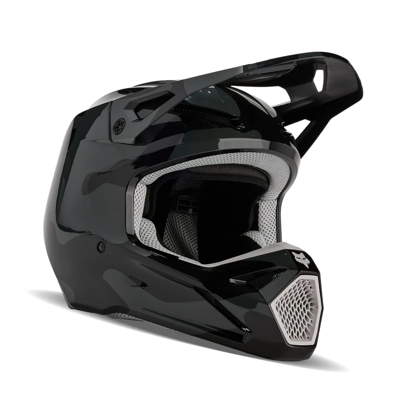 Fox Junior V1 BNKR Helmet Black Camouflage XS