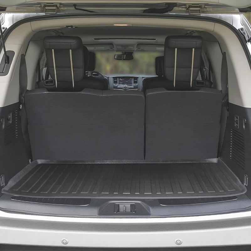 Premium Cargo Liner for Nissan Armada 2017-2024- 100% Protection - Custom Fit Car Trunk Mat - All-Season Black Cargo Mat - 3D Shaped Laser Measured Trunk Liners for Infiniti QX80