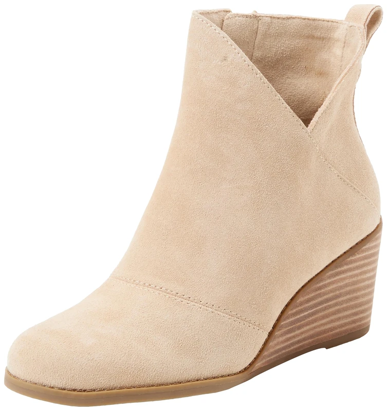 TOMS Women's Sutton Ankle Boot, Oatmeal Suede, 6 UK