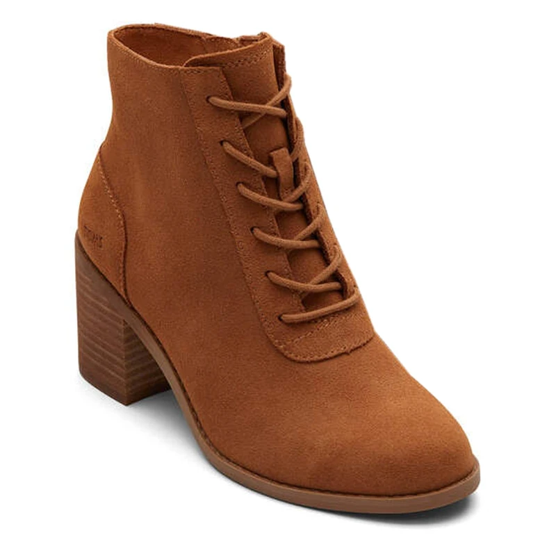 TOMS Women's Evelyn Lace-up Ankle Boot , Tan Suede,10 UK