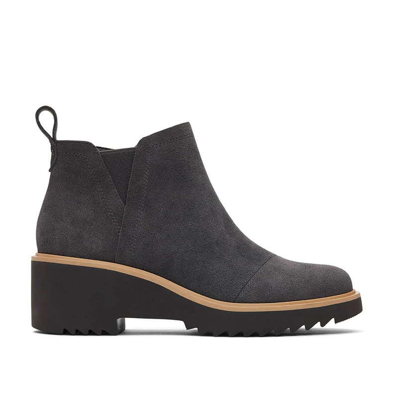 TOMS Women's Maude Ankle Boot, Forged Iron Suede, 4 UK