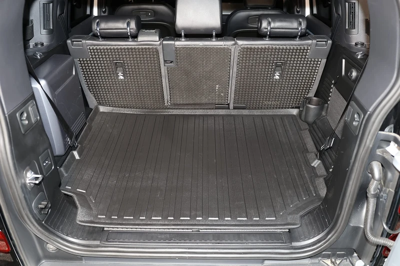 Premium Cargo Liner for Land Rover Defender 7 Seat Model Only Behind 2nd Row 2020-2023 - 100% Protection - Custom Fit Car Trunk Mat - All-Season Black Cargo Mat - 3D Shaped Laser Measured Trunk Liners