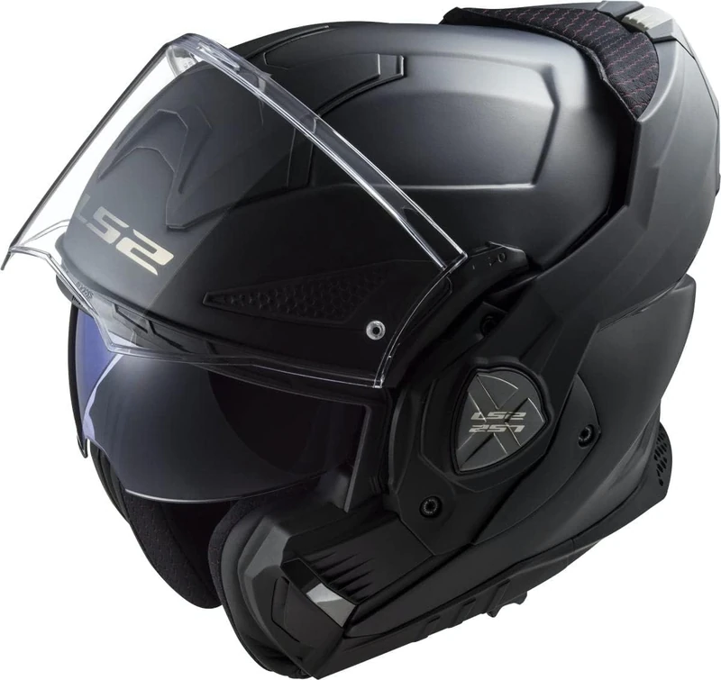 LS2 FF901 Advant X Modular Motorcycle Helmet. 180° Flip Front Dual Visor Full Face Motorbike Helmet. ECE 22.06 Certified. MATT BLACK -(XXL)