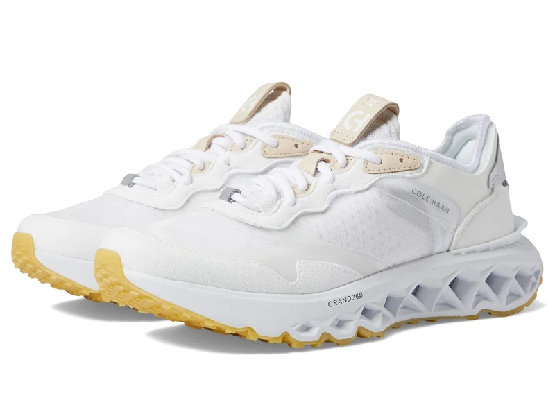 Cole Haan Women's 5.Zerogrand Runner Sneaker, Optic White Bleached Tan Optic White, 8 UK