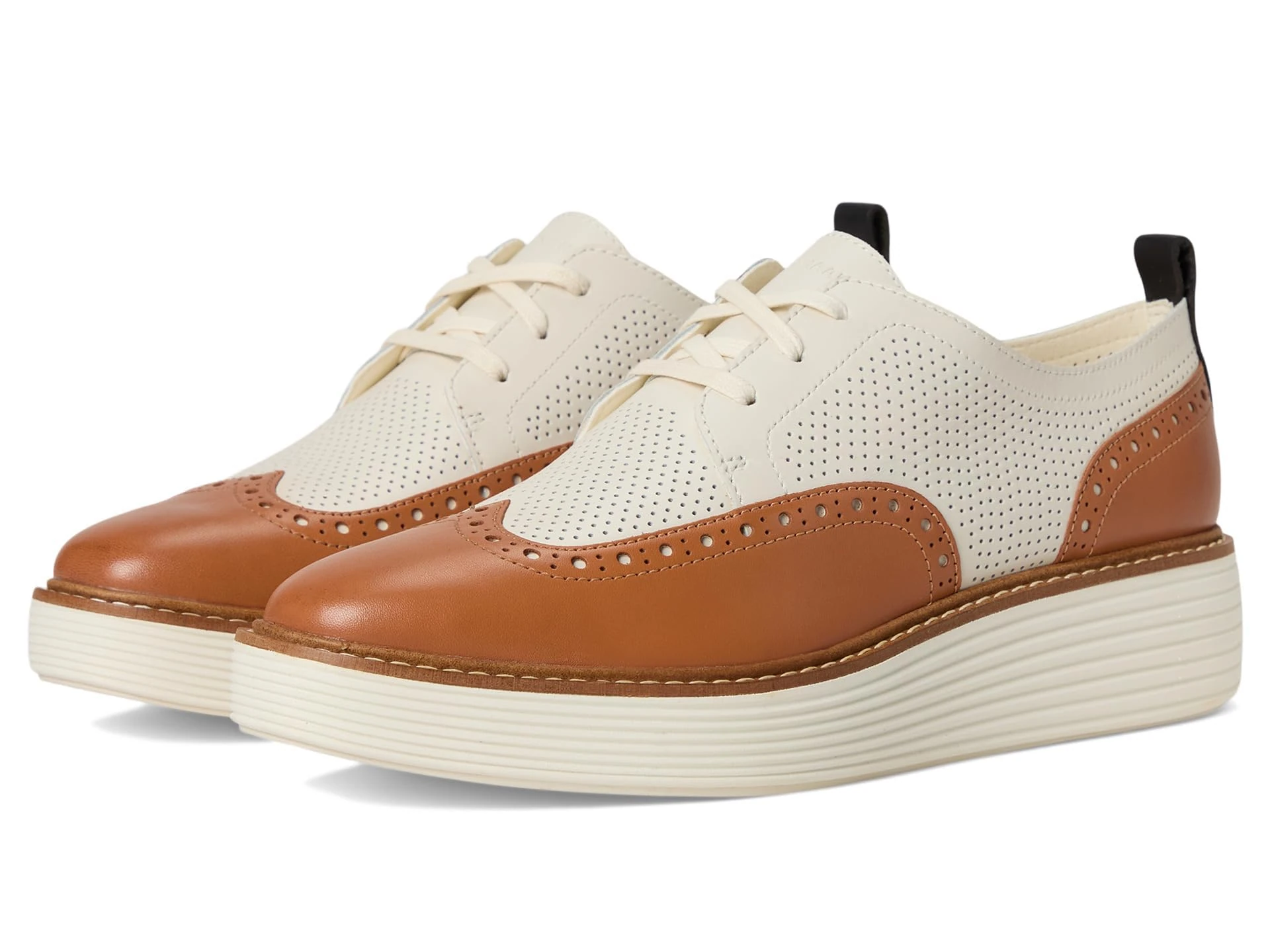 Cole Haan Womens Originalgrand Platform Wingtip, Pecan/Ivory, 8 UK