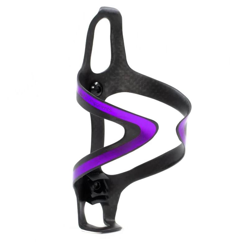 JRC Components Kaze Carbon Bottle Cages | Lightweight Open Water Bottle Cage 18g | Suitable for 500ml-750ml Cycling Water Bottle | Compatible with TacX, Elite, Zéfal, Camelbak (Matt Purple)