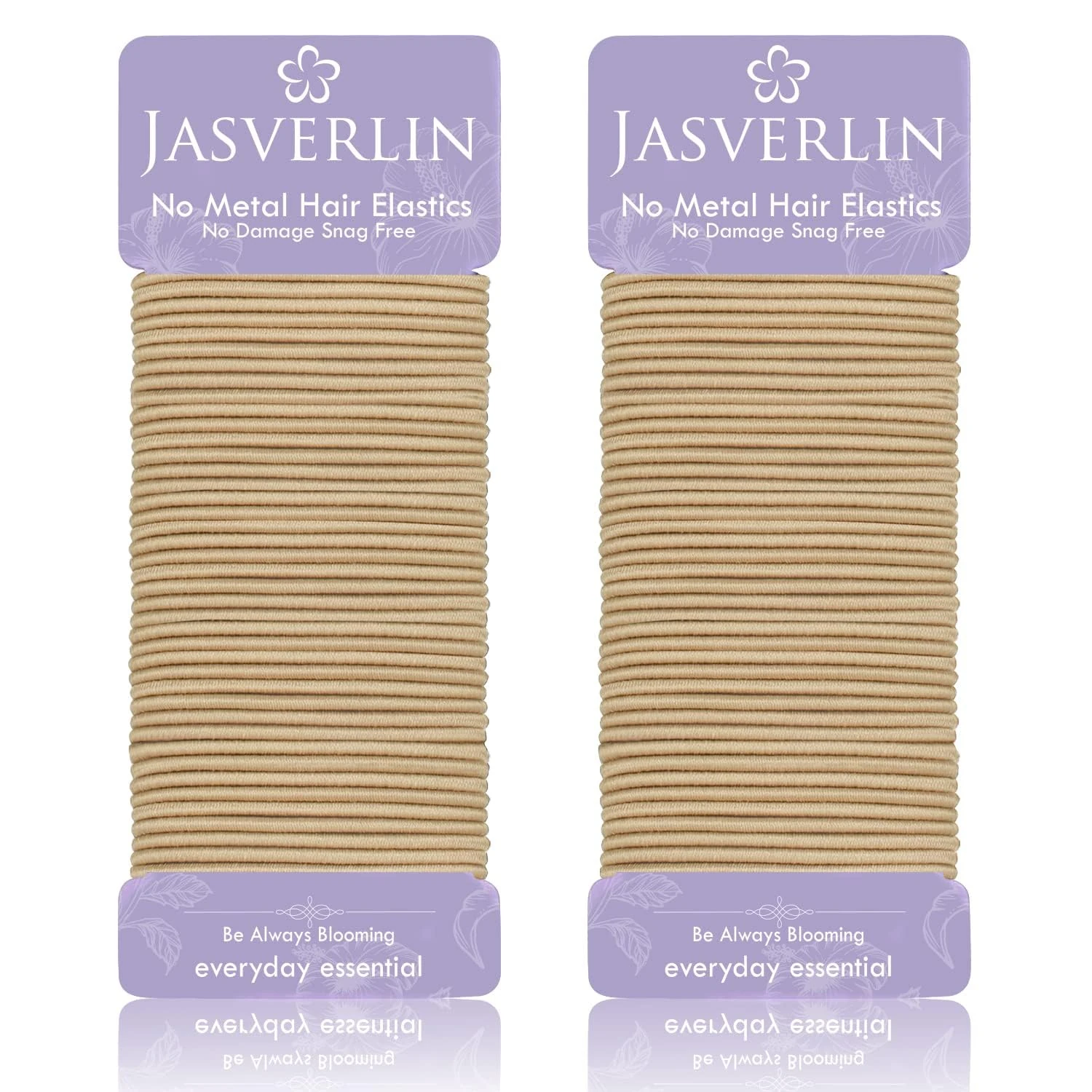 JASVERLIN 2mm Light Blonde Elastics Hair Ties, Thin Ponytail Holder Hairtie for Women Girls Kids Fine to Medium Texture, No Pull Damage-free Stretchy Rubber Band Accessories 80 Pcs