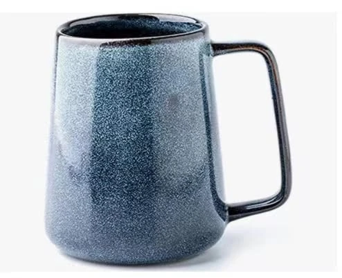 KELINGO Large 24 OZ/700ml Ceramic Coffee Mugs with Golden Handle, Extra Big Jumbo Tea Cup Mug for Office and Home, Gift and Present, 700ml Blue