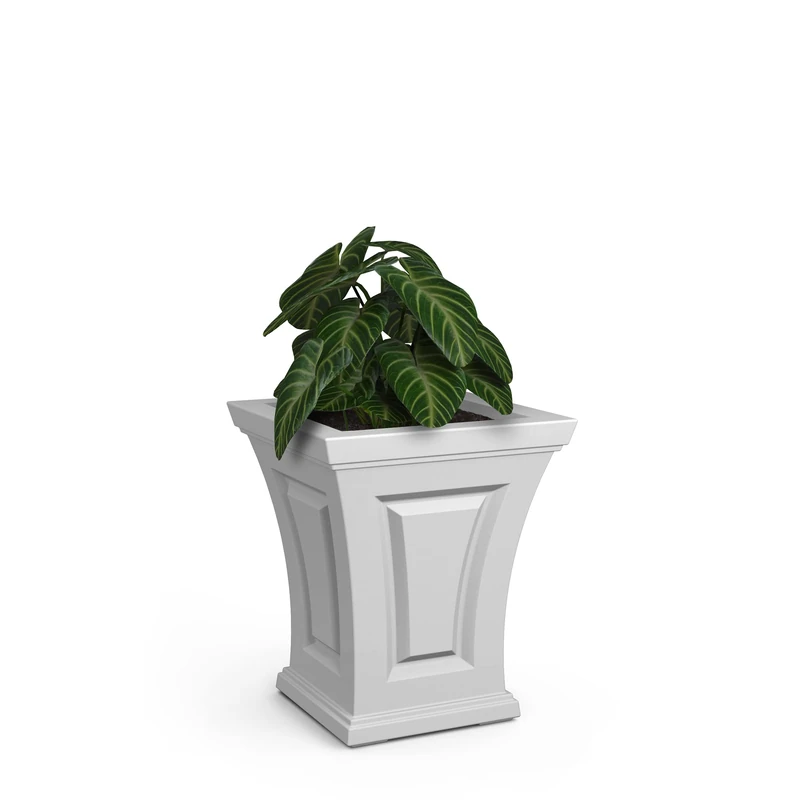 Mayne Planter, Resin, White