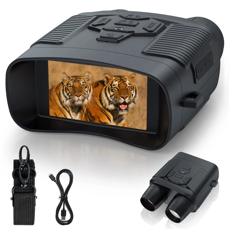 zalati Night Vision Goggles 4K Infrared Binoculars with 3" Display Rechargeable Battery for Hunting