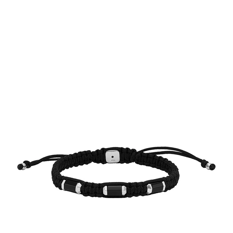 Fossil Bracelet for Men, Length: 250mm, Width: 8mm Silver Stainless Steel Bracelet, JF04485040