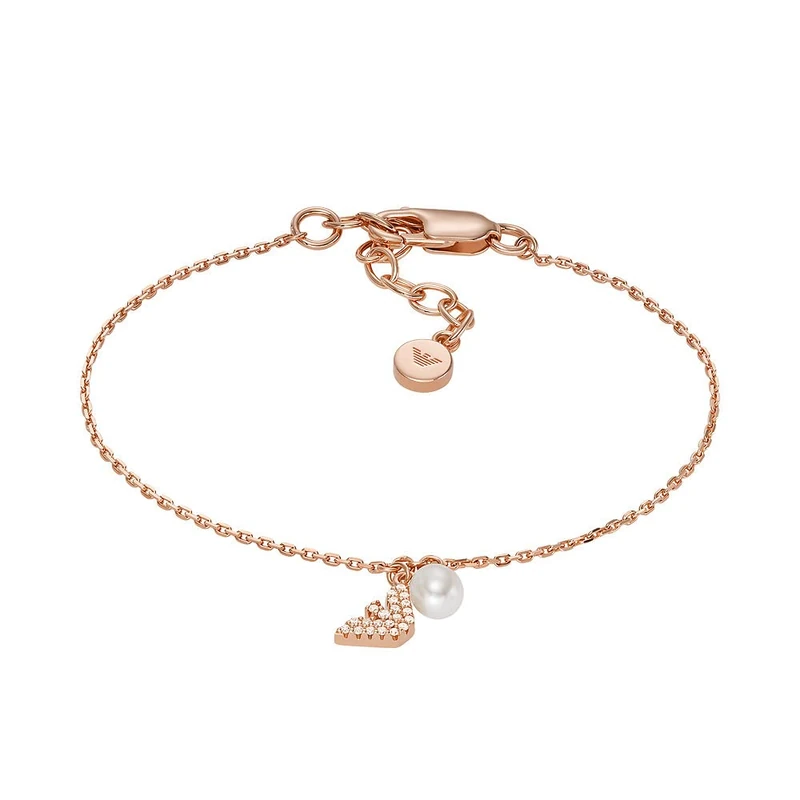 Emporio Armani Bracelet for Women Core extensions , Length: 151MM+34MM, Width: 8.6MM, Height: 4MM Rose Gold Sterling Silver Bracelet, EG3575221