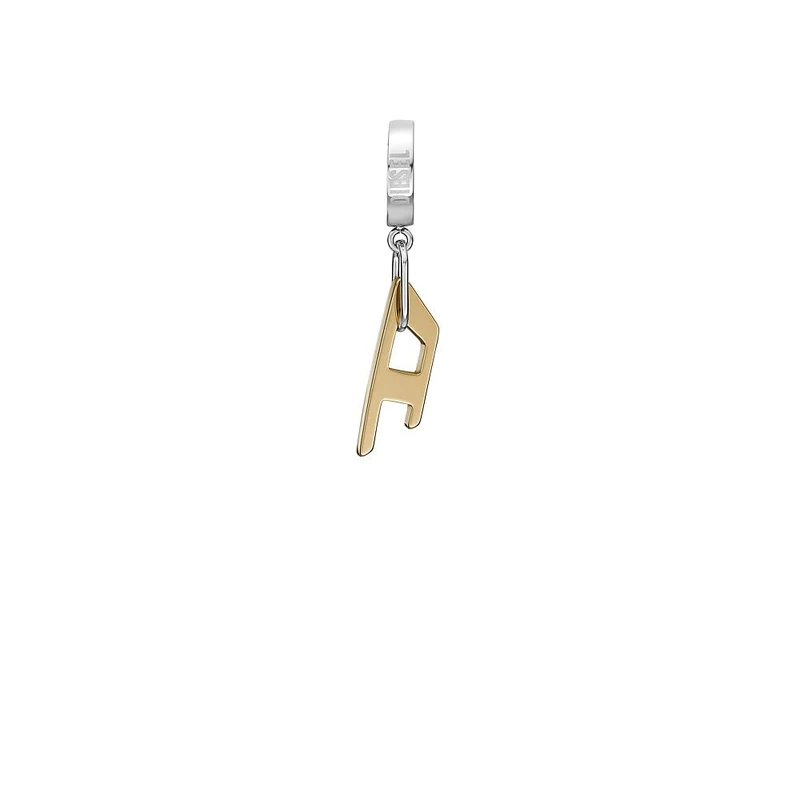 Diesel Men's Stainless Steel or Semi- Precious with Hoop closure Earrings Gold Tone - Image 1