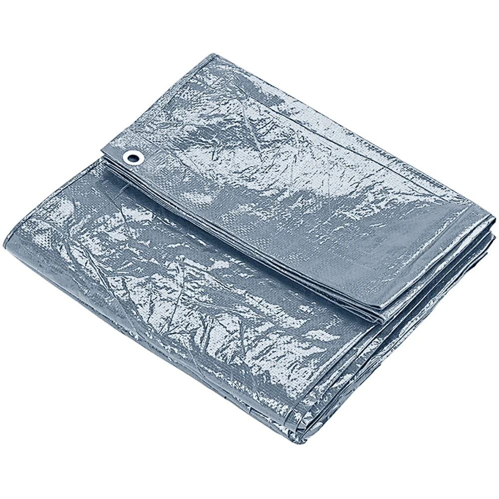 KAV - Tarpaulin waterproof heavy duty 130 GSM LARGE - 6M x 9 M (20ftx 30 FT) with Eyelets ground sheet Multifunctional Quality Cover Tarp (Grey)