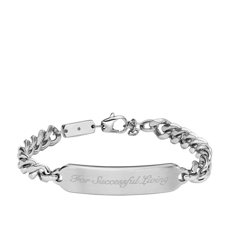 Diesel Men's Silver tone Stainless steel with lobster clasp closure bracelet