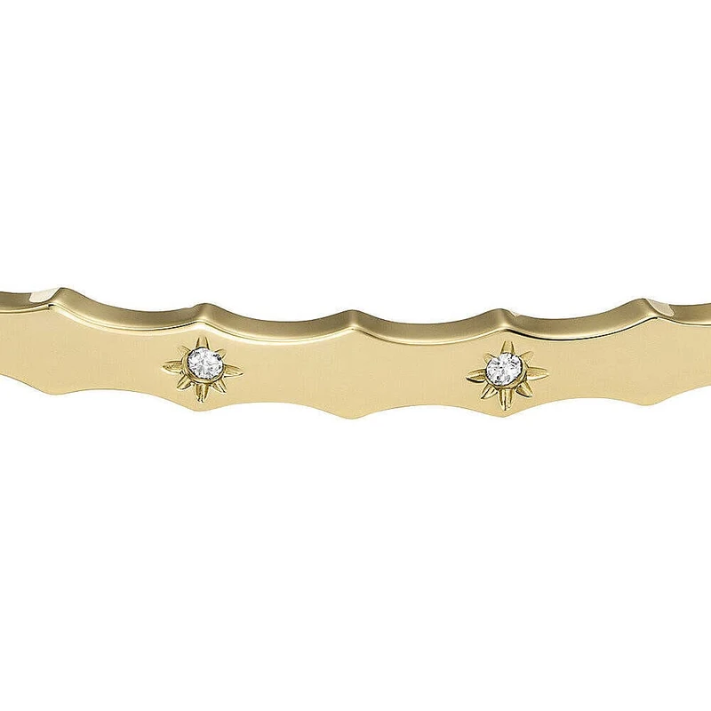 FOSSIL Women's Stainless Steel with open Cuff bangle bracelet